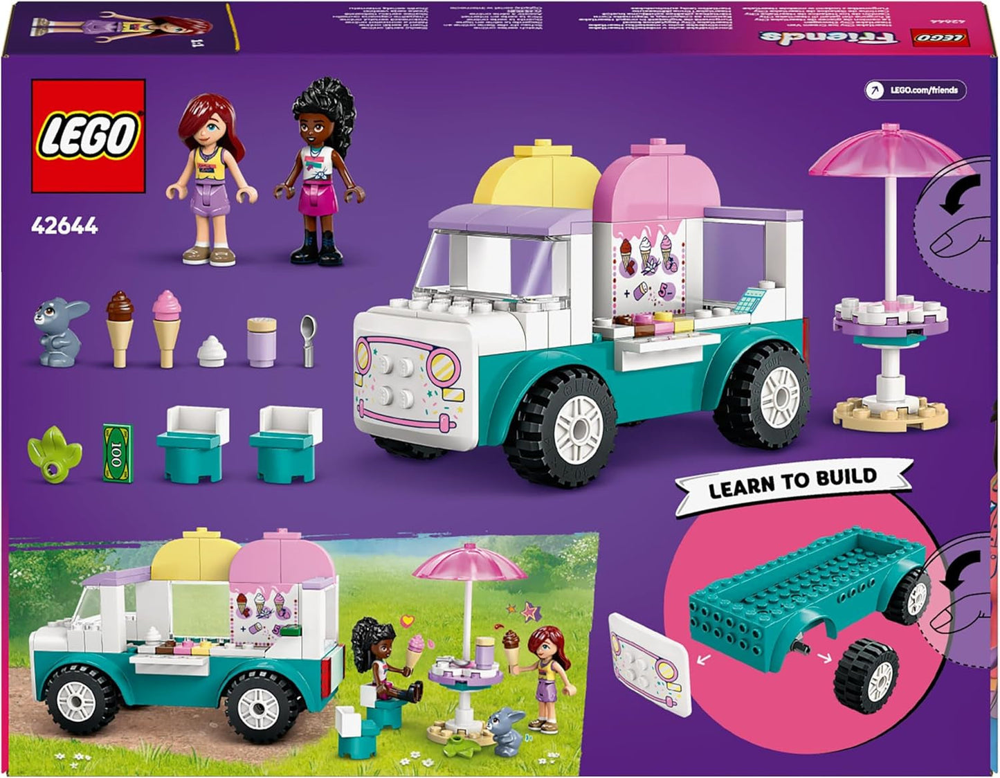 LEGO Friends Heartlake City IJscowagen Fantasiespelset 2 figuren en een konijntje Bouwset 4 jaar oude meisjes Speelgoedfiguur Minifiguur Bouwspeelgoed 42644 Bouwsets Bekijk de LEGO-Store