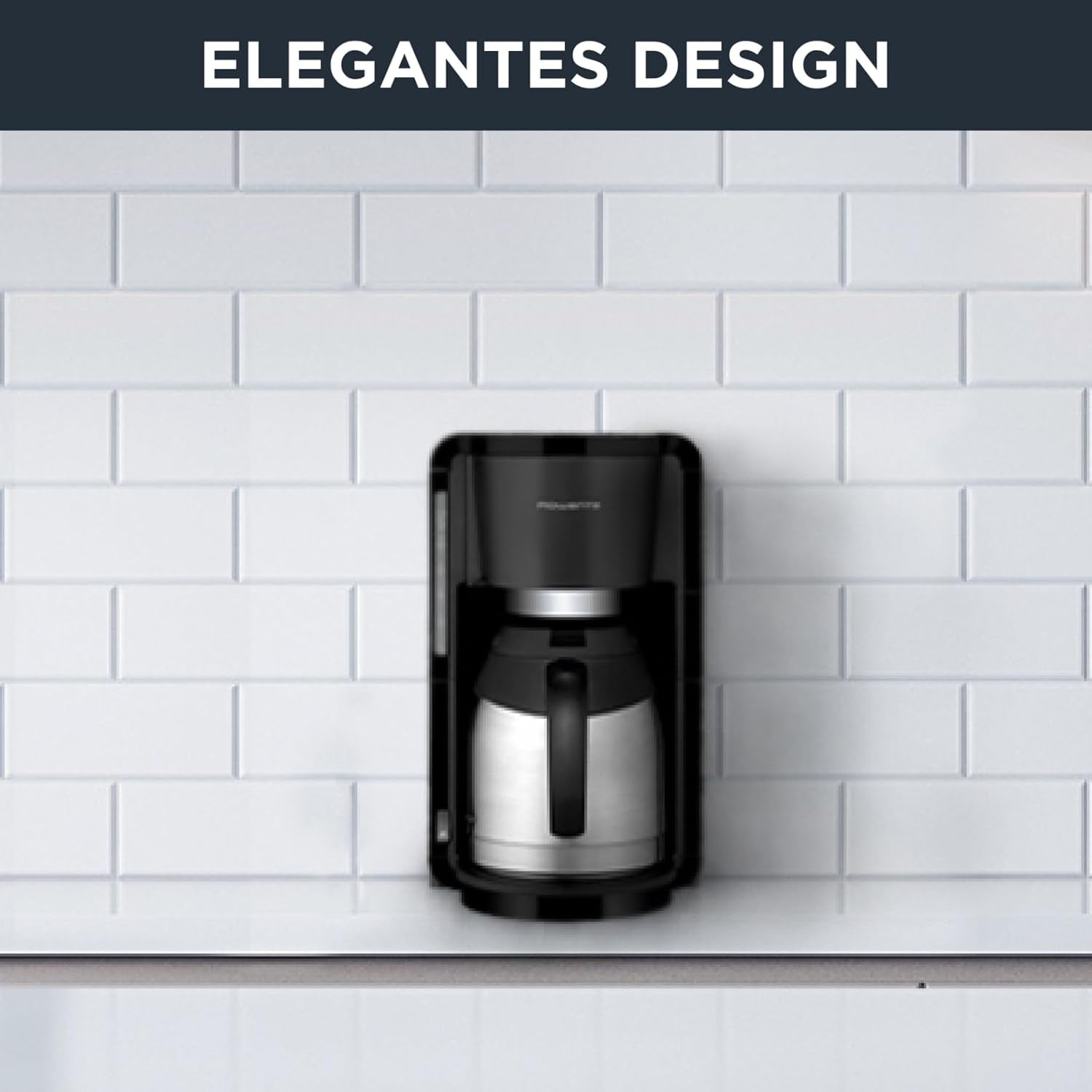 Rowenta Adagio filter-espressomachine, roestvrijstalen thermische karaf, houdt koffie tot 4 uur warm, capaciteit van 10-15 kopjes, capaciteit van 1,25 liter, verwijderbare filtermand, automatische uitschakeling, zwart, CT3818