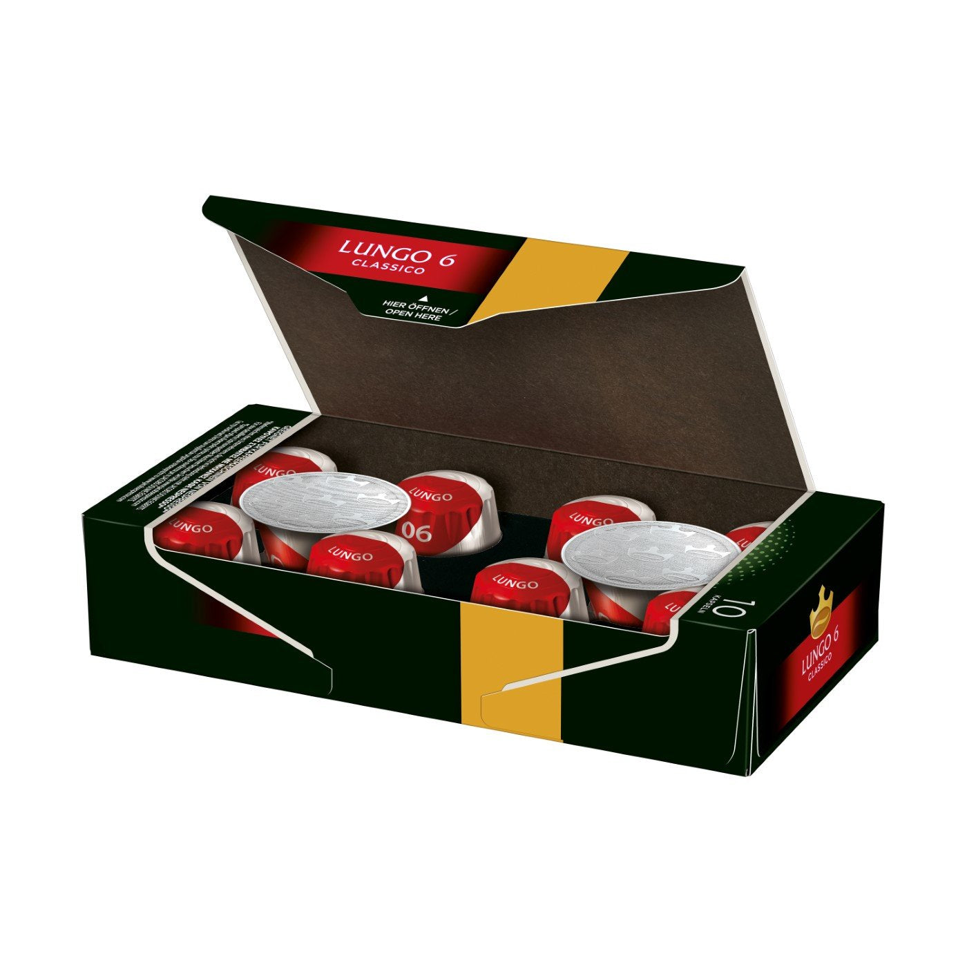 Jacobs Kapseln Lungo Intenso, Intensität 8 & Kapseln Lungo Classico, Intensität 6, 100 Nespresso®* compatibele Kaffeekapseln, 10er Pack, 10 x 10 Getränke