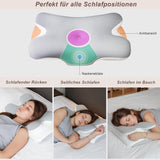 Nekkussen Orthopedisch hoofdkussen Memory Foam Kussen Zijwaartse impactkussen - Ergonomisch ontwerp Holle vorm Voor zij-, rug- en buikimpact Lichtgrijs Cervicale orthopedische kussens Naty Shop
