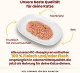 Almo Nature HFC Natuurlijk kattennatvoer - Tonijn met venusschelpen, verpakking van 24 (24 x 70 g)