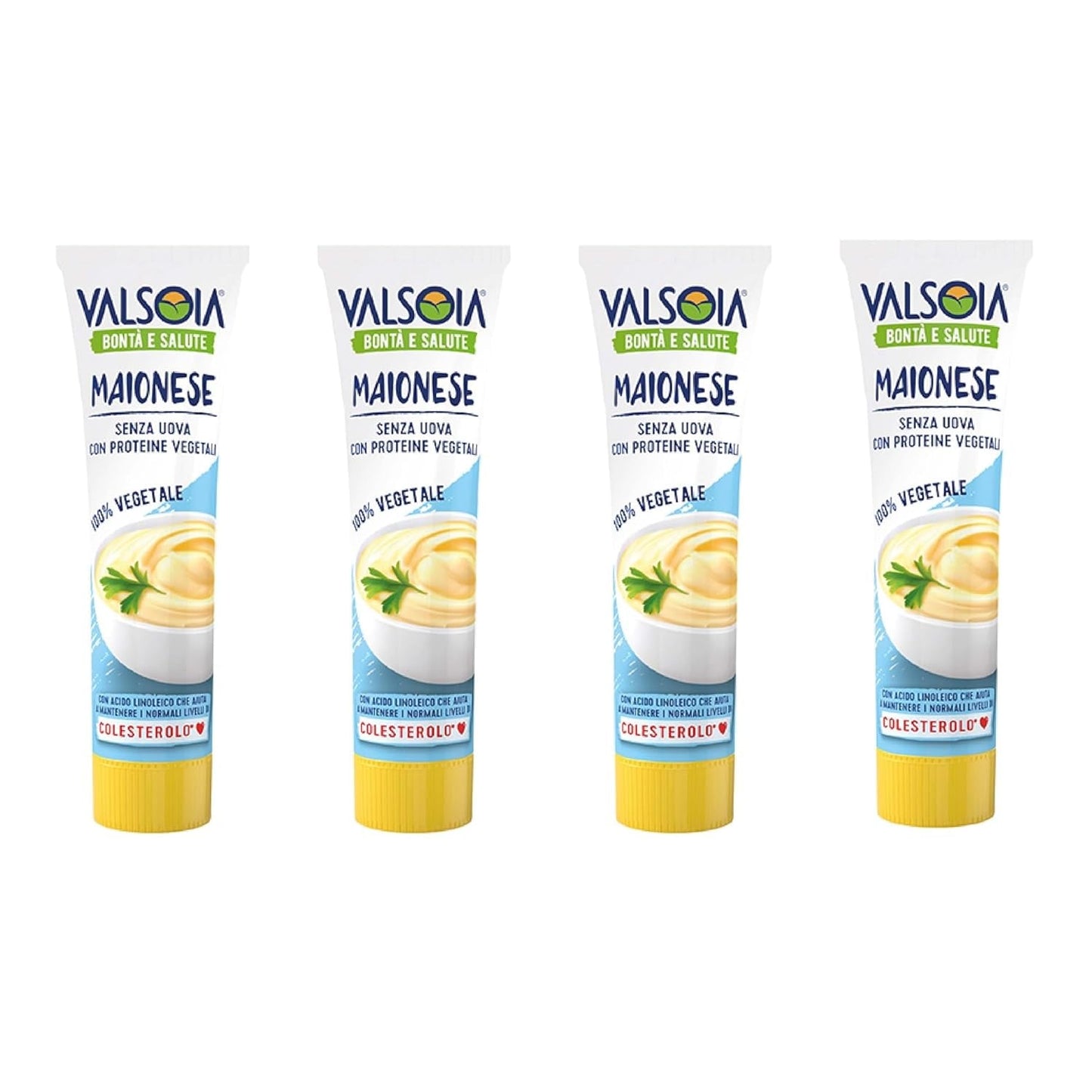 Eivrije plantaardige sojamayonaise, ideaal voor veganisten en vegetariërs, veelzijdig in de keuken, 4 x 150 ml