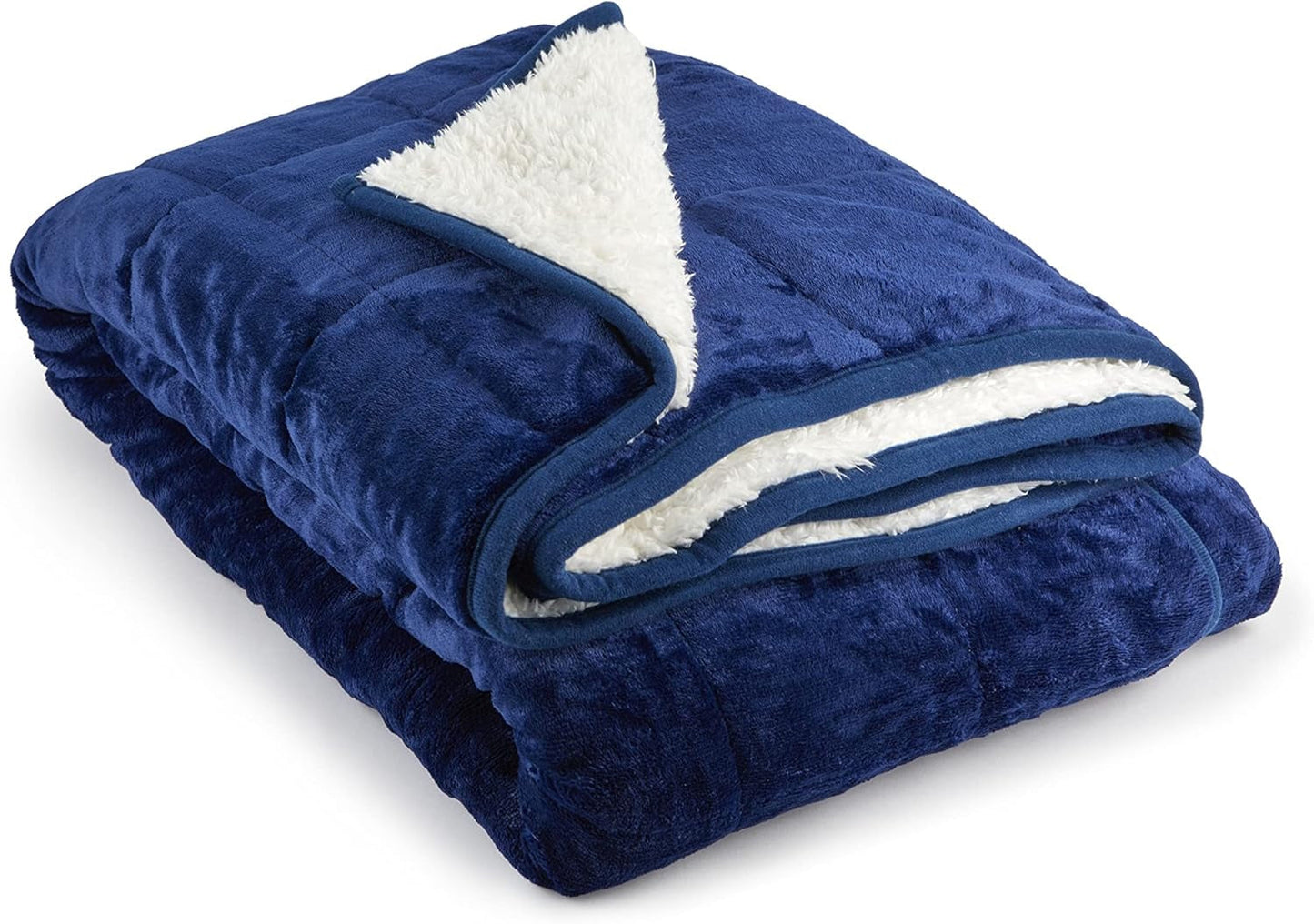 Emma Barclay verzwaarde Sherpa-deken, 127 x 152 cm, zachtroze Emma Barclay bedden en dekens marineblauw 60X80" (150X203Cm)