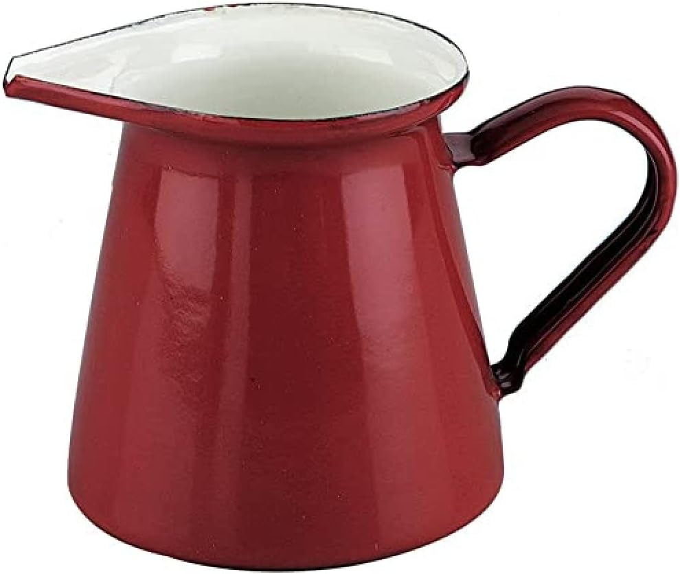 910550 – Rode melkbeker, 0,50 liter inhoud.
