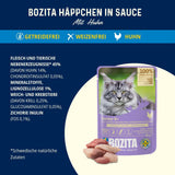 Bozita Senior 8+ Mound nat kattenvoer met granen en veel kip - 12 zakjes x 85g, graan- en tarwevrij nat kattenvoer - Nat kattenvoer met 8,5% eiwit en 4,5% vet