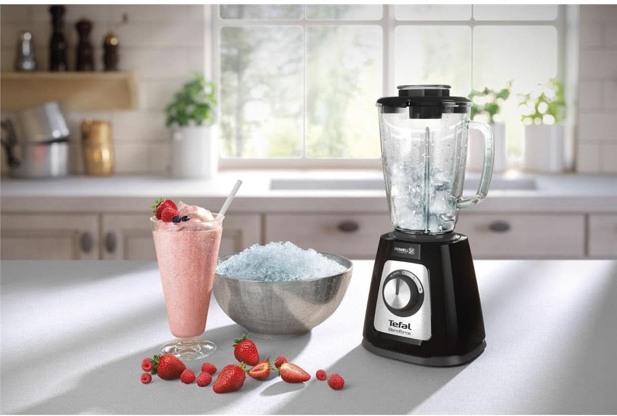 Tefal BL435831 BL4358 Keukenmixer, Glas, 1,75 Liter, Schwarz Kitchen Naty Shop