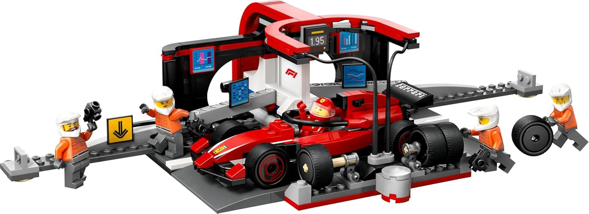 LEGO City F1 Pitstop met Team en Ferrari Speedster - Formule 1 Pitstopset met 1 coureur en 4 mechanische minifiguren - Raceautospeelgoed voor jongens en meisjes vanaf 6 jaar - 60443 Bouwsets Beuche in LEGO-Store