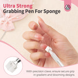 125 Nail Art Schwämme en 4 Krallen Nail Sponge Metallgreifer Für Ombre en Gradient Nageldesign, Nagelkunst-Schwamm Pinsel, Maniküre Zubehör Für Nägel, Nail Art Schwämme Für Babyboomer Effekte DIY