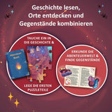 KOSMOS 684853 Den Tiefen Des Vulkans avonturenpuzzel, 258 stukjes, interactieve avonturenpuzzel voor kinderen vanaf 8 jaar, ontdek een avonturenverhaal met elk puzzelstukje puzzel Naty Shop