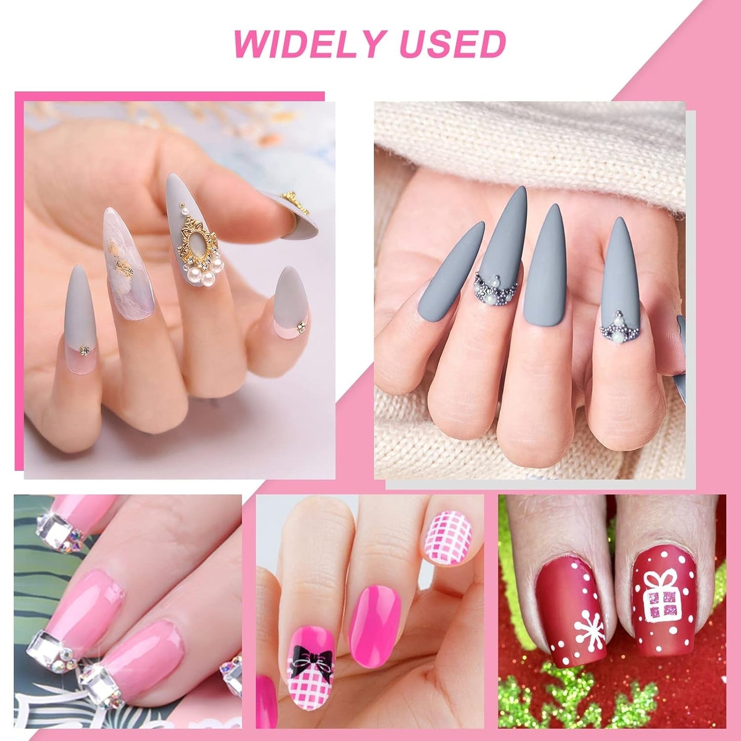 Sullarpek Nail Art Pinsel, 5 Stück Nageldesign Pinsel, Nail Art Dotting Tools, Nail Art Liner-Pinsel, Zum Herstellen Von Nagellack, Punktieren, Feinmalerei, DIY