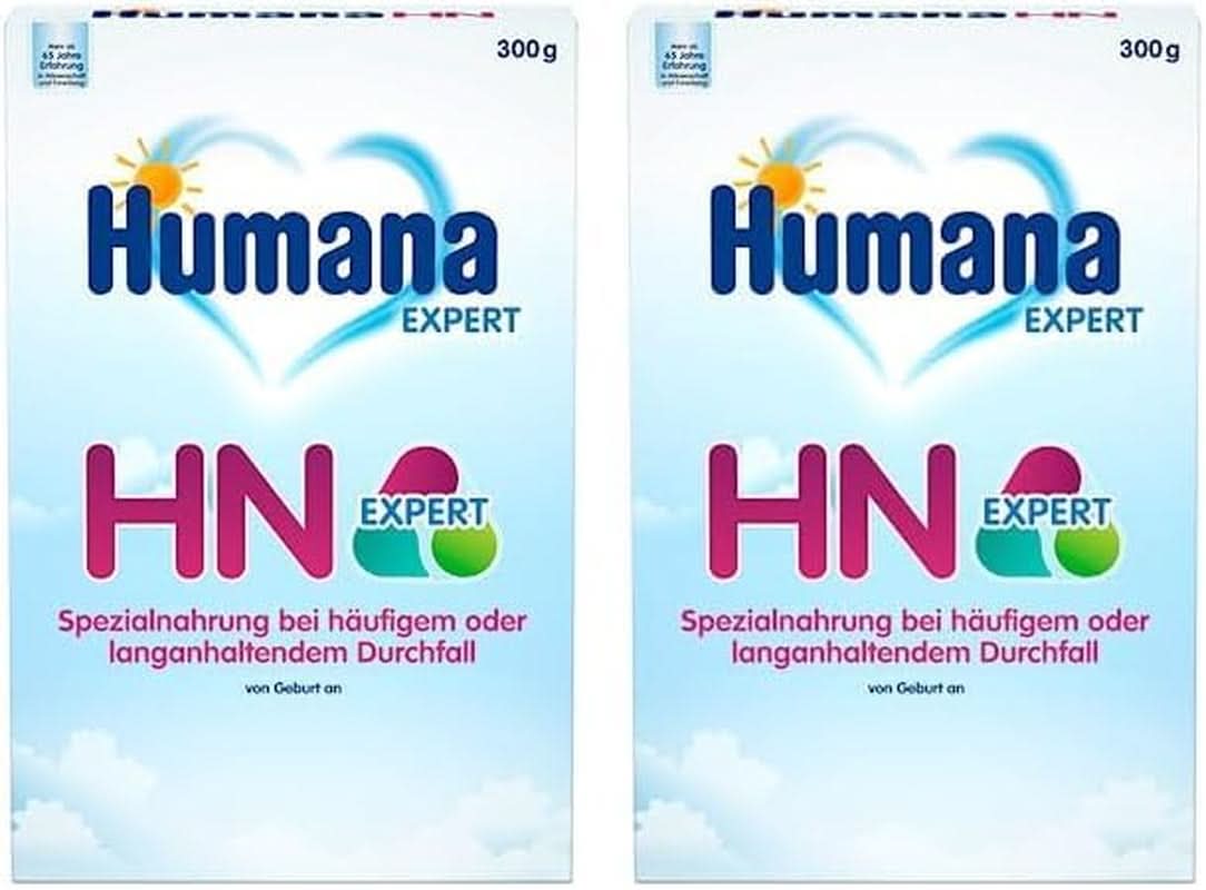 Humana HN Expert, vanaf de geboorte, speciale voeding voor frequente of langdurige diarree, ondersteunt de normalisatie van het ontlastingspatroon, met banaan, 300 g Naty Shop