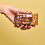 Hafervoll Porridge2go Pindakaas en noten, 13 repen x 55g - Veganistisch, biologisch, glutenvrij, geen toegevoegde suikersnack, met haver, dadels en quinoa-snoepjes