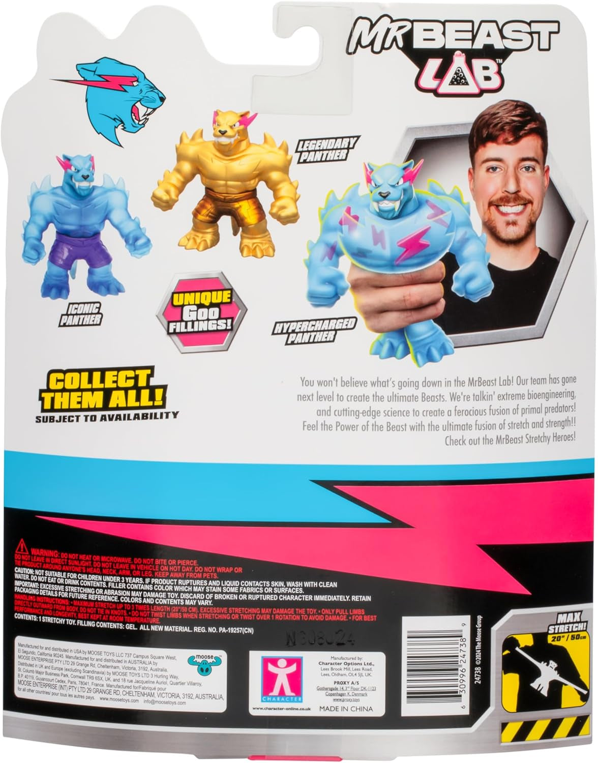 MRBEAST LAB 24738 The Heroes of GOO JIT Zu Opvouwbare elastische figuur Legendarische Panther-actiefiguren Naty Shop