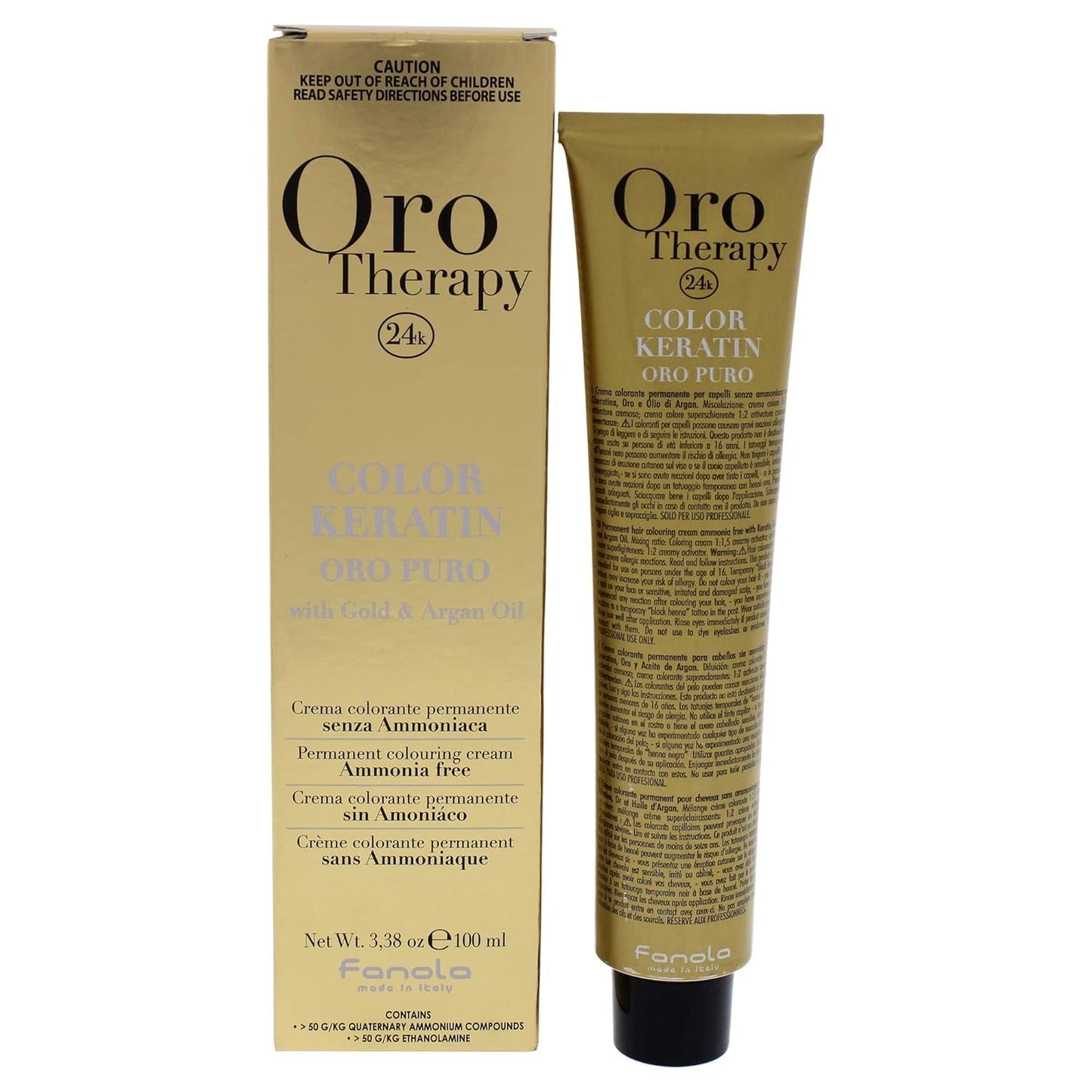 Fanola Oro Therapy Kleur Keratine 5.0 100ml