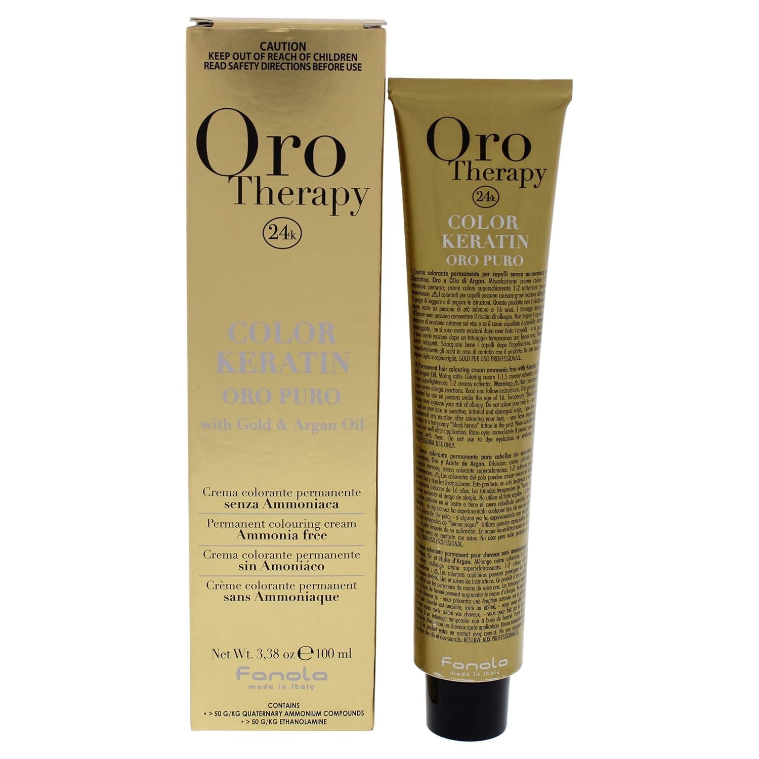 Fanola Oro Therapy Kleur Keratine 5.0 100ml