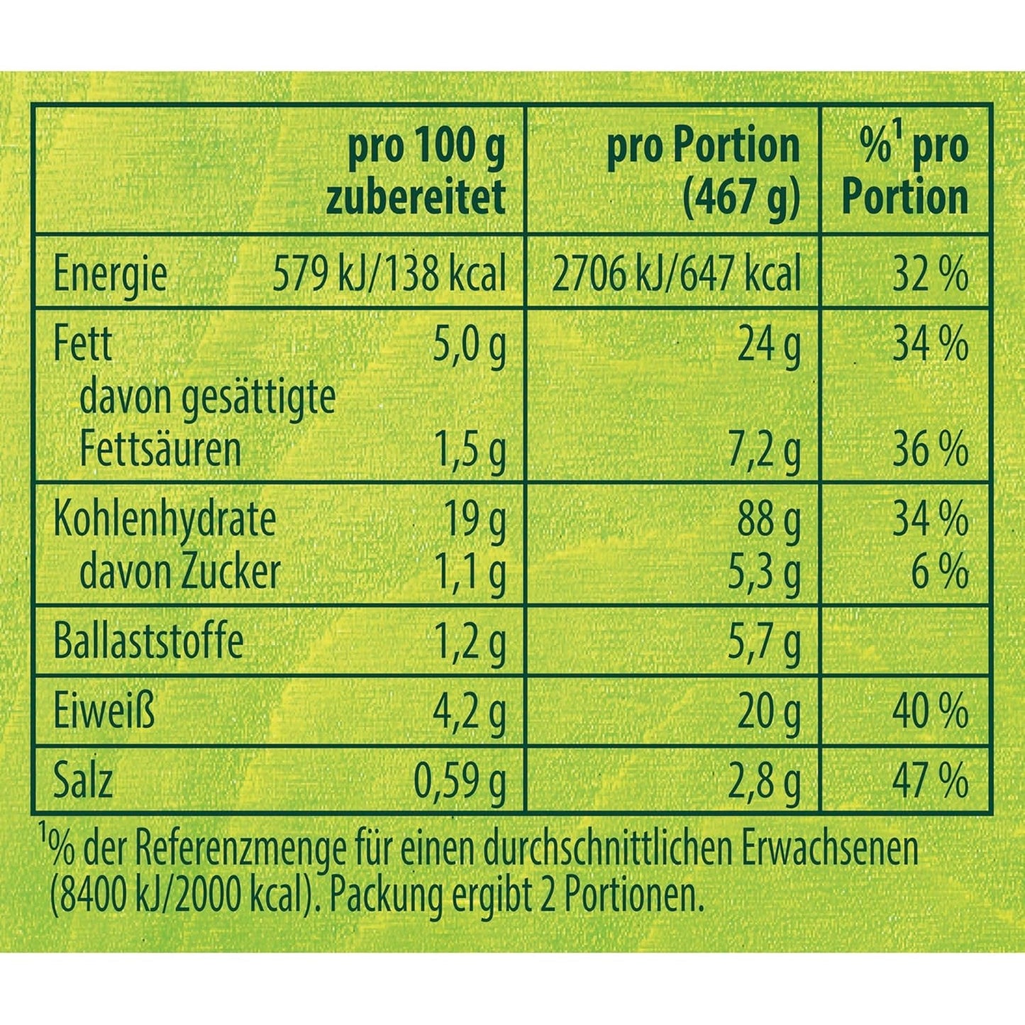 Knorr Fix Vegane Carbonara voor eine leckere vegane Pasta ohne geschmacksverstärkende Zusatzstoffe 2 Portionen