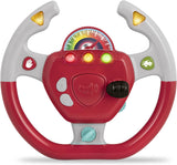 Plastic Battat, BT2525Z interactief stuurwielspeelgoed, ook voor reizen en autoritten met licht en geluid voor kinderen vanaf 2 jaar, rood, compatibel met auto's Bebe Toys Naty Shop