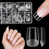 Korte kunstnagels Ballerina 120 stuks lijm op 12 maten Korte kunstnagels Zachte gel Volledige dekking nageltips voor korte gelnagels S