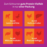 WHISKAS Duo-zakjes voor porties natvoer, multipack, klassieke combinatie in gelei, 12 x 85 g