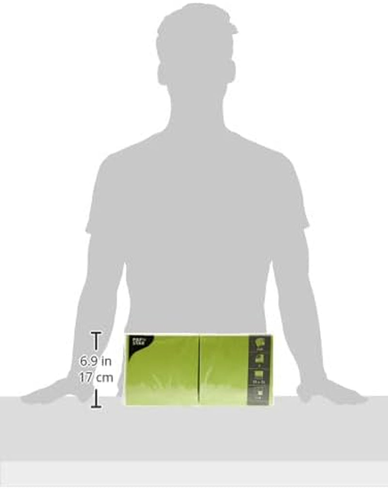 250 servetten, 3-laags 1/4-vouw 33 cm x 33 cm appelgroen (pak van 2)