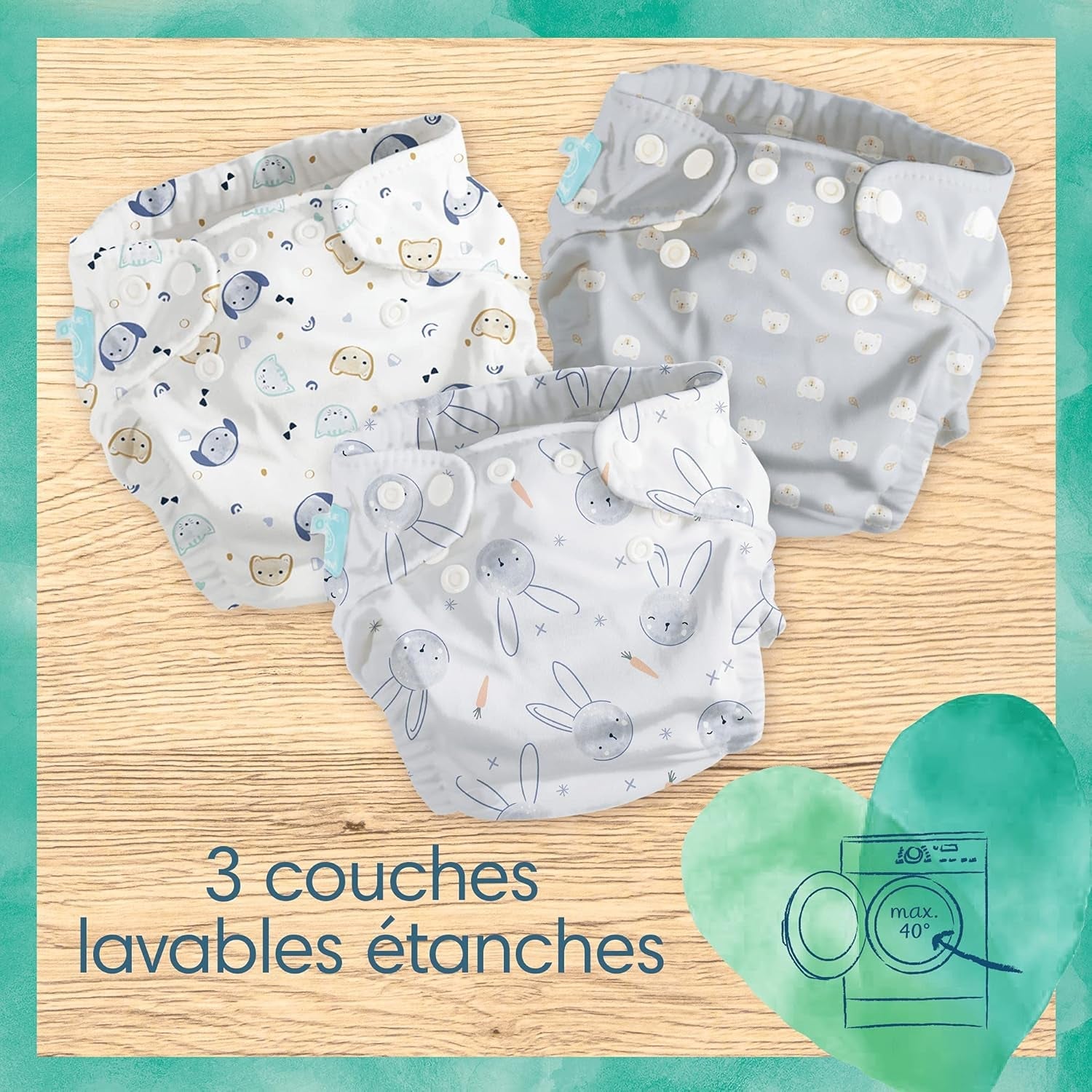 Pampers - Harmony Hybrid Starter Pack, 3 wasbare luiers + 25 wegwerptoplagen - 1 pak