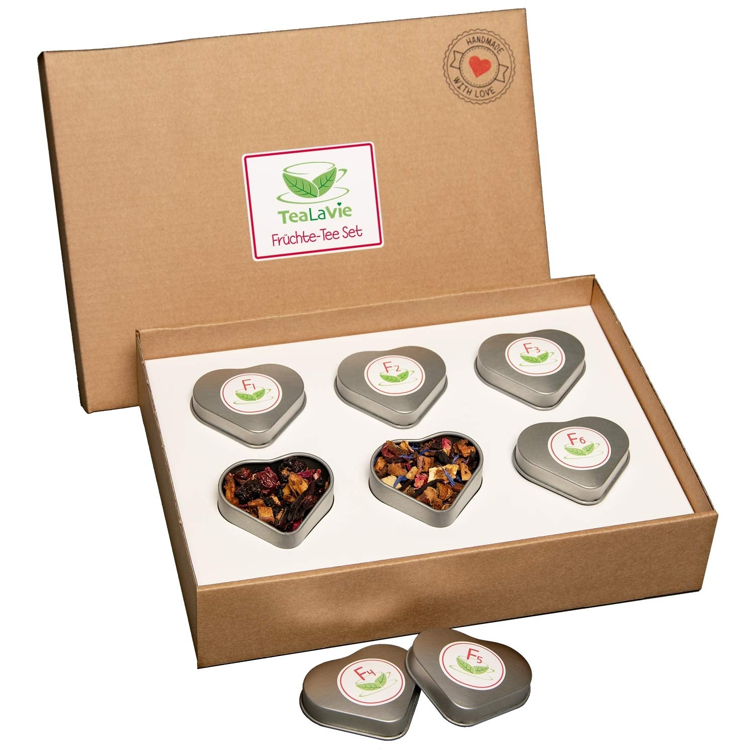 Tealavie Cadeauset van 6 fruitthee (60g) Proefset Geschenkdoos Bedankcadeau-ideeën voor vrouwen Collega's Moederdag 2024