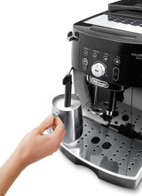 De'Longhi Magnifica S Smart ECAM 230.13.B Volautomatische espressomachine met melkopschuimer voor cappuccino, espresso, koffie en longcoffee, directe keuzeknoppen en draaiknop, 2-kops functie, zwart