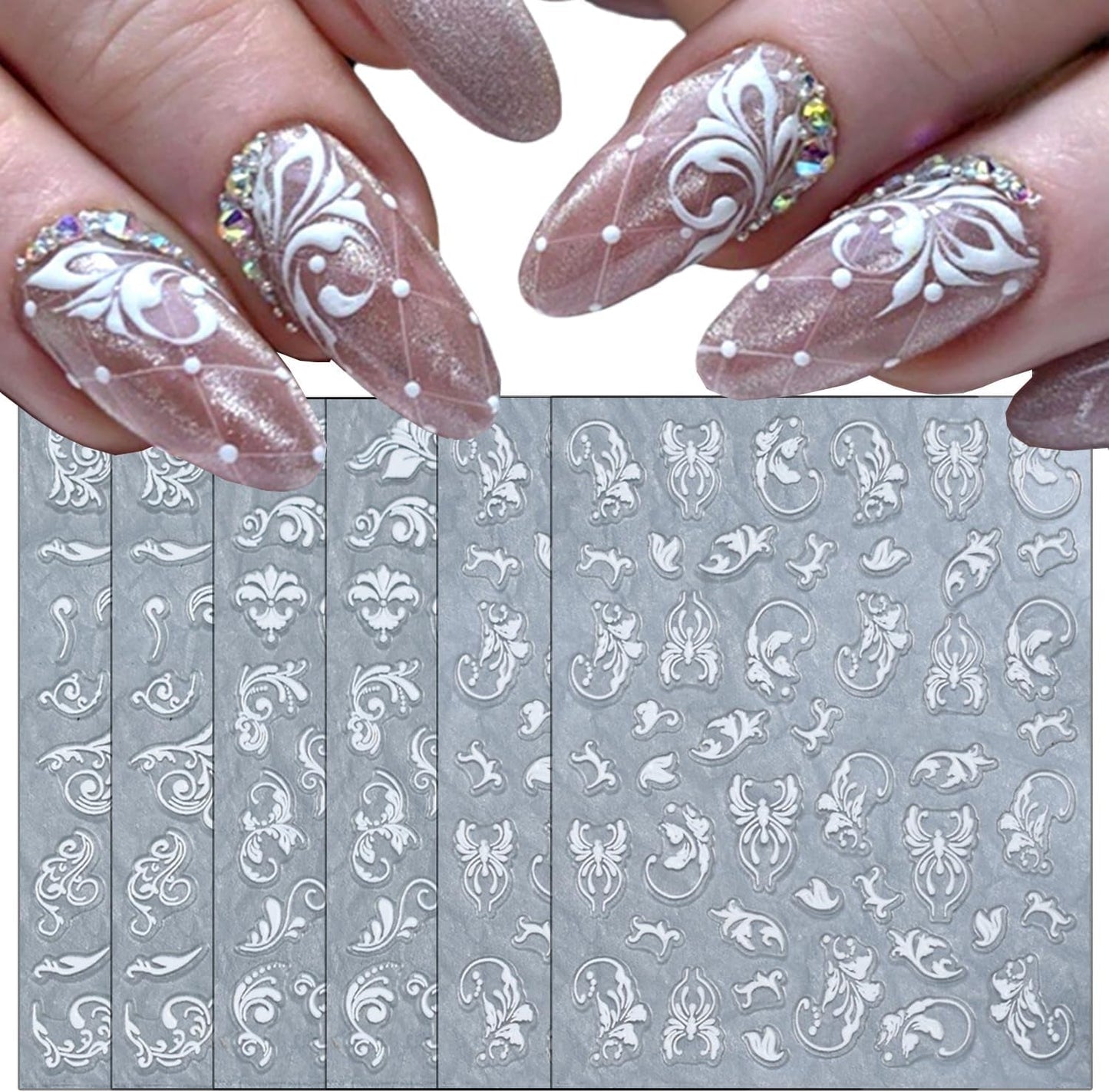 GZMAYUEN 12 kleuren Franse nagelstickers 3D Franse kleurverloop nagelstickers Zelfklevende nagelontwerp Nagelaccessoires
