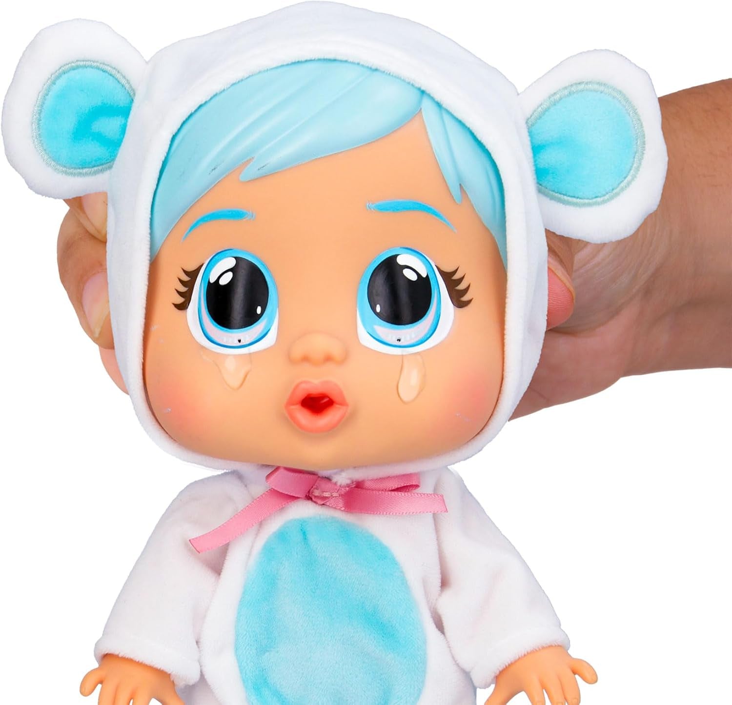 Cry Babies Loving Care Kristal-pop, Kristal Loving Care-babypop met 3 accessoires voor doktersspel, verpleging, huilen met echte tranen, speelgoed voor baby's van 18 maanden