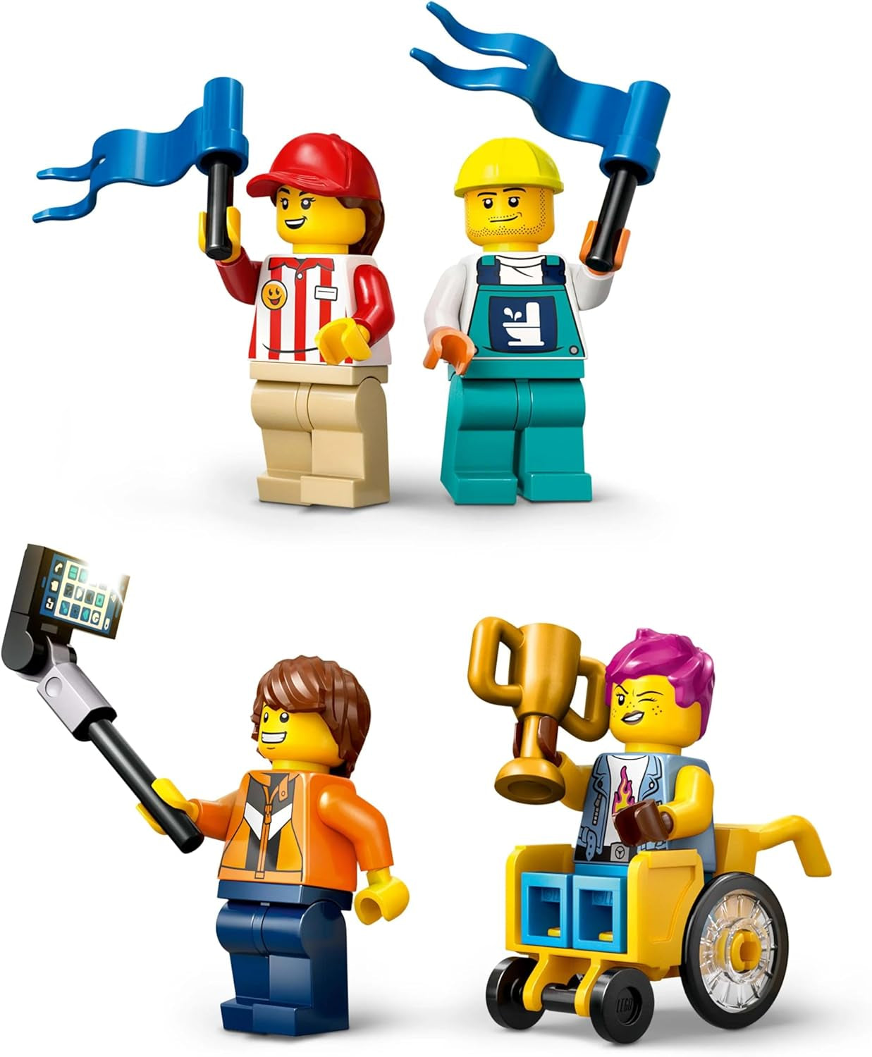 LEGO City No Limits: Zeepkistenrace Met Helling - Bouwspeelgoed voor jongens en meisjes vanaf 6 jaar - Set met 2 zeepdozen en 4 Racer minifiguren - Cadeau-idee voor kinderen 60460 Bouwsets Besuche den LEGO-Store