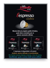 Caffè TROMBETTA L 'Espresso, Italiaanse Kaffee Nespresso compatibel Kapseln. Aus 100% Arabica met een volwaardige en körperreichen - 50 Kapseln, 50 Stück (1er Pack)