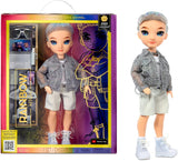 Rainbow High Fashion Doll - Aidan Russell - Paarse jongenspop - Modieuze outfit en 10+ kleurrijke speelaccessoires - voor verzamelaars en kinderen van 4-12 jaar