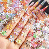 GZMAYUEN 920 Stuks Goud Zilver Plaksteen Perlen Voor Nagel, Halbrunde Weiße Beige Nagel Perlen, Kleine Halbrunde Plaksteen Perlen Voor DIY Nail Art Decor