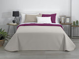 AVA | Boutique omkeerbare quilt | Voor alle seizoenen | Kleur - Grijs/Fuchsia | Voor bedden van 140/150/160 cm. bed. (250 X 270 Cm. Ancho X Alto) | Gewatteerde quilt Quilts en quilts Naty Shop