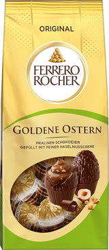Ferrero Rocher chocolade-eieren 90g – melkchocolade met stukjes hazelnoot en fijne cacaocrème met hazelnoten – paaseieren voor paasnestjes – paascadeau – paaschocolade, paassnoepjes
