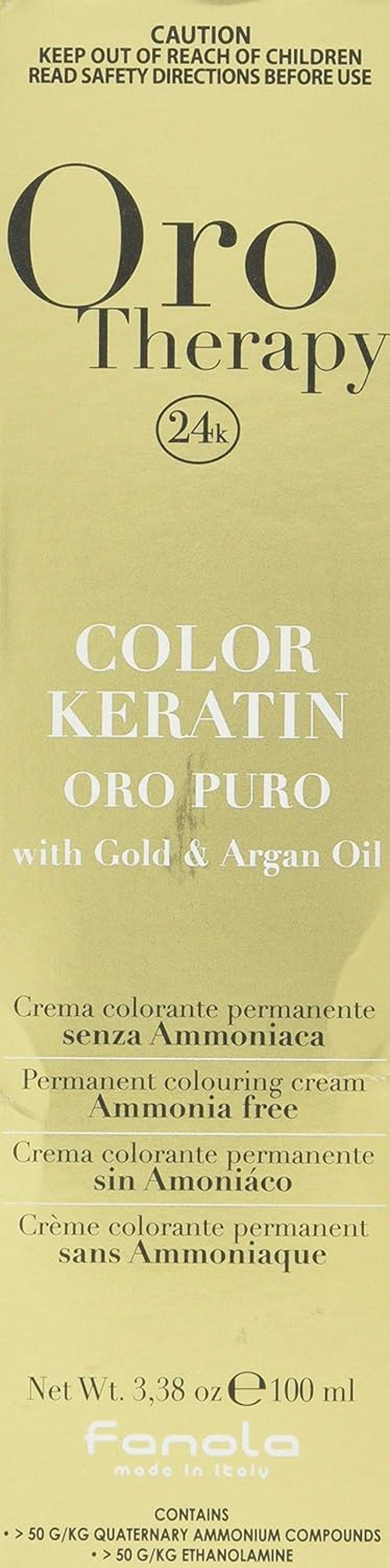 Fanola Oro Therapy Color Keratin 5.0 100ml Haarverf Naty Shop 10 Platinablond