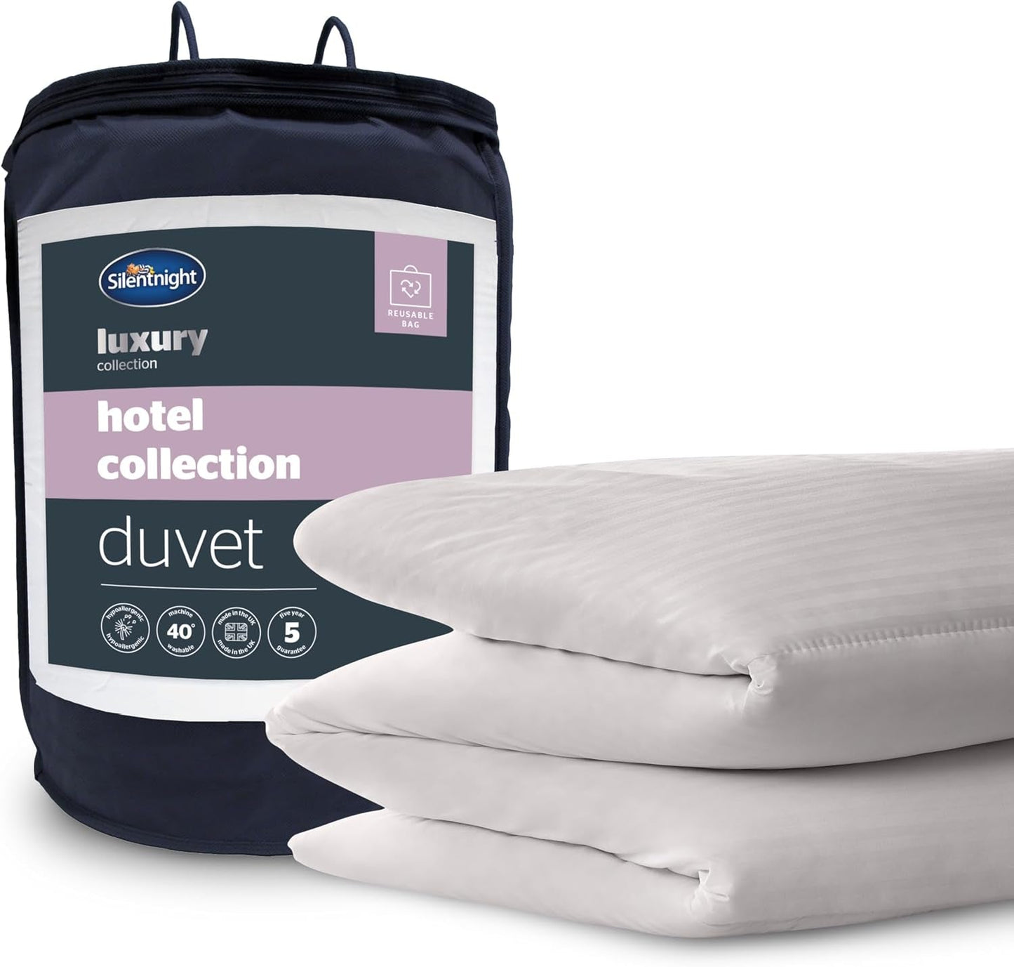 Silentnight Dekbed Hotel Collection, 13,5 tog, polyester, wit, Super King Dekbedden en dekbedden Naty Shop Super kingsize bed: 13,5 Tog
