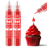 Gelvoedselkleuring - HXDZFX 2×30ml, suikervrije voedselkleuring, sterk geconcentreerd, voor het versieren van taarten, witte fondant, bitterkoekjes, koekjes, bakken, paaseieren, slijm (druivenpaars)