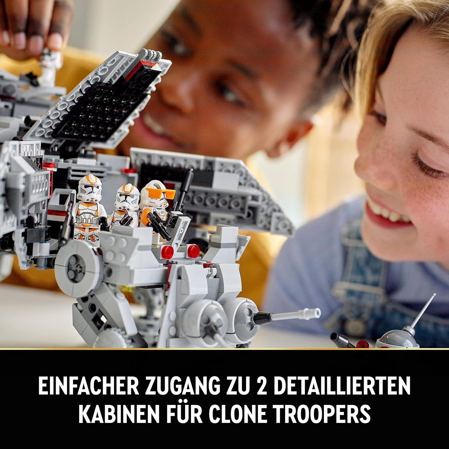 LEGO Star Wars At-Te Walker mobiel speelgoedmodel minifiguurset inclusief 3 Clone Troopers, Battle Droids en Dwarf Spider Droid 75337 Bouwsets Bekijk de LEGO-Store