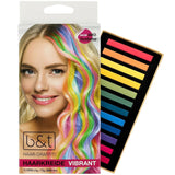 Levendige 12 kleuren haarkleurpotloden (karren) set - gemakkelijk in gebruik - uitwasbaar - tijdelijke haarverf - ook voor donkere haarkleuren - als cadeau Halloween Carnaval Verjaardag Kerstmis Haarverf Naty Shop Standaard titel