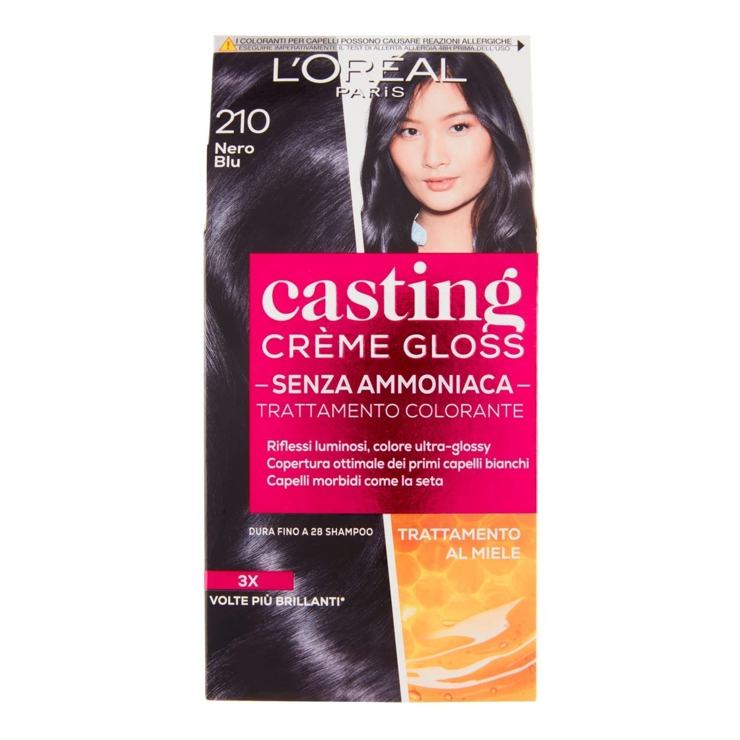 Casting Creme Gloss Ammoniakvrije haarverf N360 Zwarte kers Naty Shop Haarverf Zwart Blauw 210 1 stuk (pak van 1)