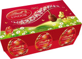 Paasmix Lindt Chocolade LINDOR | Doos 144g | LINDOR eieren die smelten in je mond in drie varianten: Melkchocolade, Pure chocolade, Hazelnoot | Paaschocolade | Geschenk van chocolade | 1 pakje