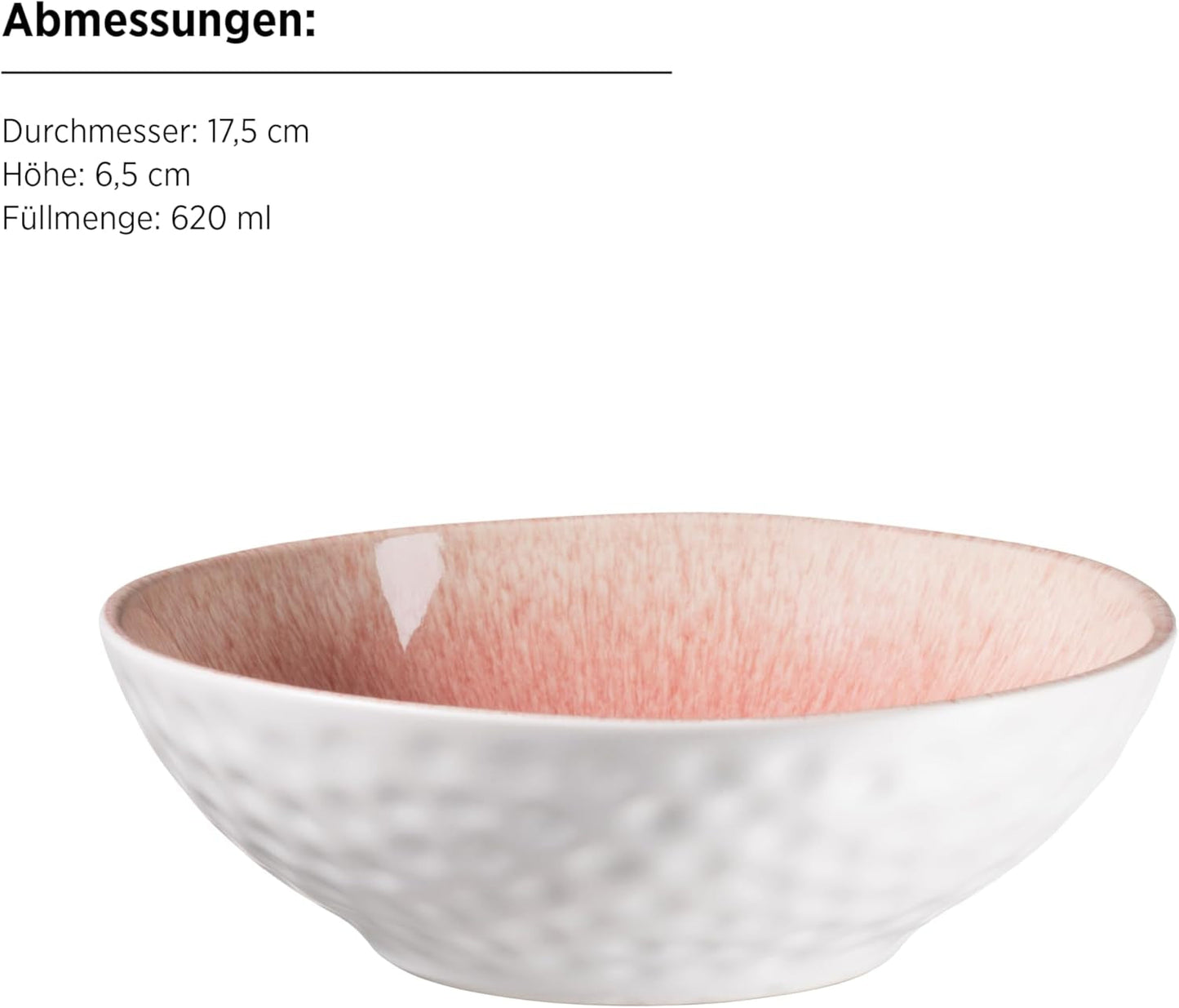 MÄSER 934111 Serie Frozen, Geschirr Set aus Keramik für 4 Personen, 16-teiliges Kombiservice mit organischen Formen, in bier gesprenkeltes Service, Berry