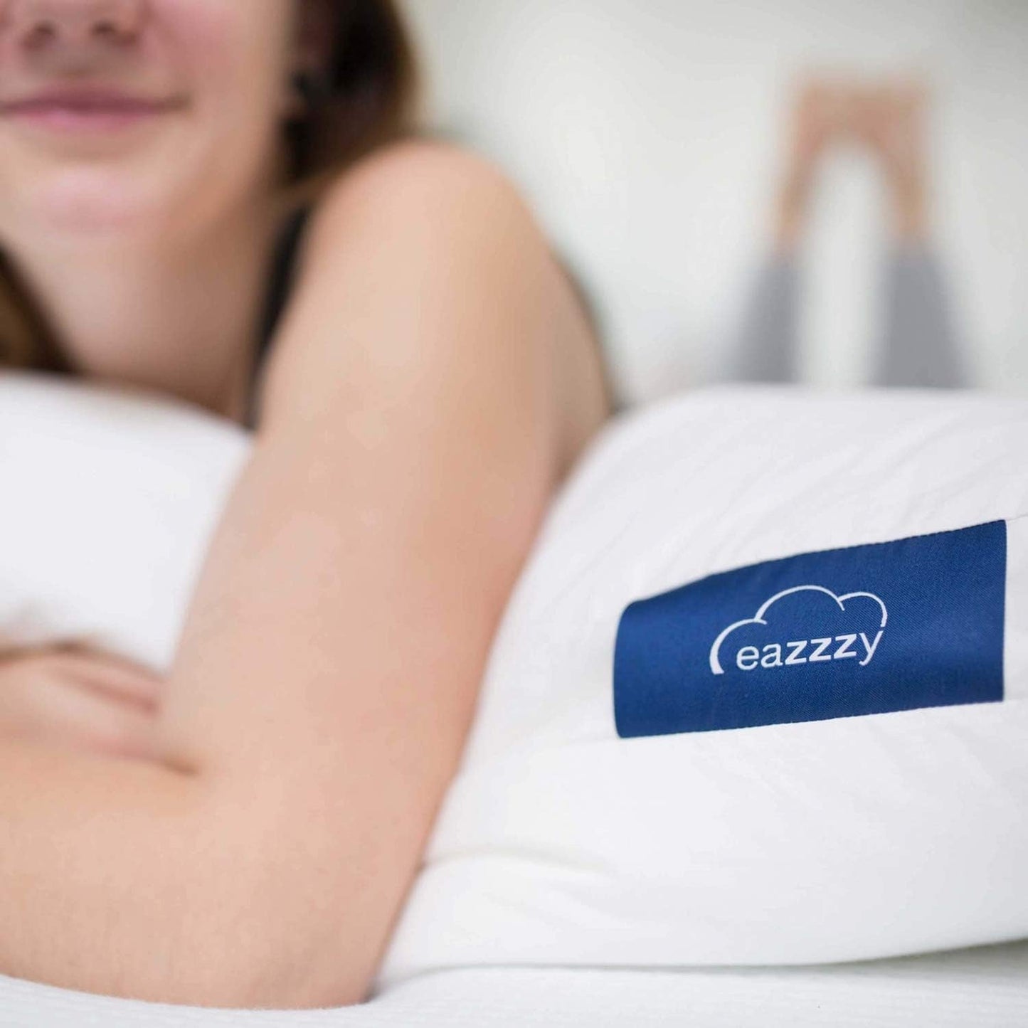 Genius kussen, katoen, eazzzy 40x80 cm - orthopedisch kussen voor een goede nachtrust, gemaakt van melkvezels met aloë vera - geschikt voor mensen met allergieën, met ondersteuning, Oeko-TEX gecertificeerd neksteunkussen, wit, A19202