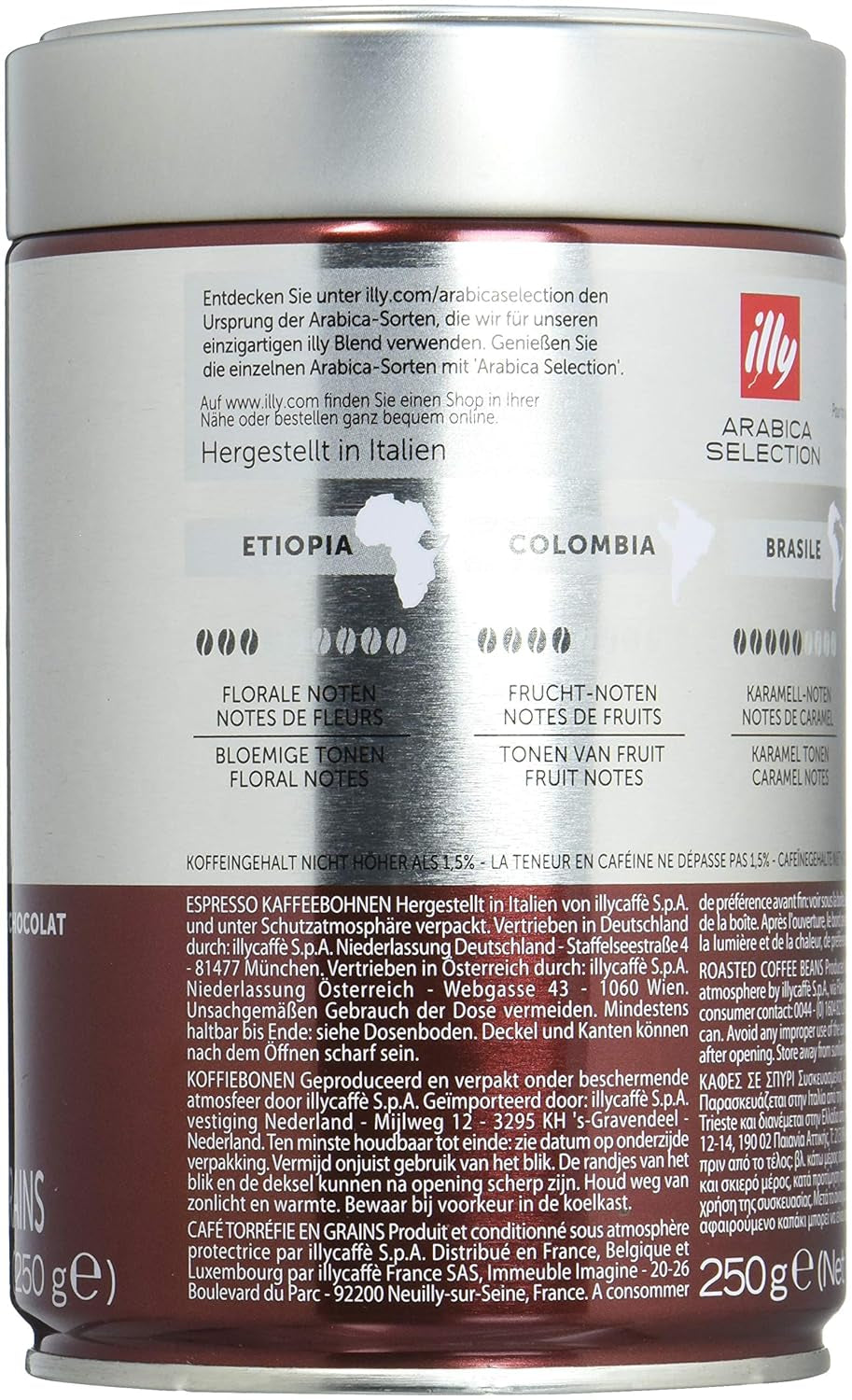 Illy koffie, espressobonen uit de Guatemalteekse Arabica Selection - 250 g