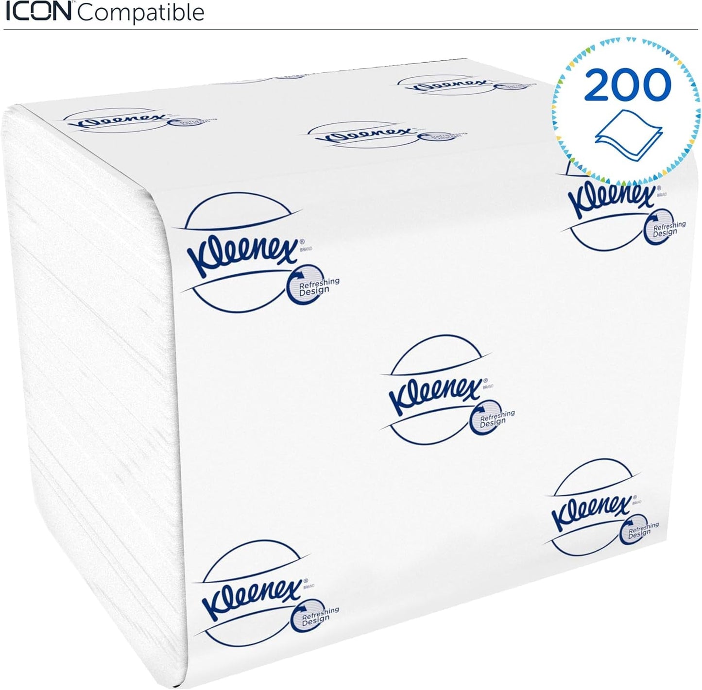 Kleenex toiletpapier voor één vel 8408, 2-laags toiletpapier in bulkverpakkingen, gemaakt van FSC-gecertificeerd papier, 36 pakken x 200 vellen (7.200 vellen)