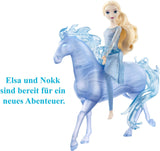 Mattel DISNEY Frozen Elsa en Nokk - Scharnierende Elsa-pop, majestueuze Nokk-waterfiguur, geïnspireerd door de tweede film, voor kinderen vanaf 3 jaar, HLW58