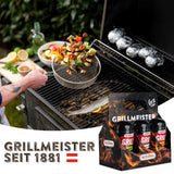 KOTÁNYI Grill Spices Gift Set - 6er Carrier - Cadeaus voor mannen - Grill Zubehör & Spice Set für jedes BBQ - Grill Zubehör inkl. Magic Dust - [Jetzt Geburtstagschenken für Männer bestellen!]