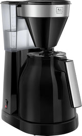Melitta Easy Top - Espressomachine met filter en glazen karaf, voor maximaal 10 koffiekopjes, zwart/roestvrij staal
