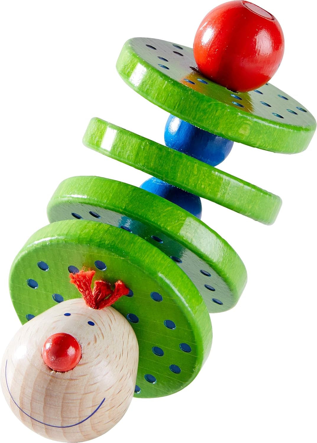 HABA 1068 - Flapsi-grijpspeelgoed, vrolijk speelgoed voor baby's en peuters, gemaakt van hout vanaf 6 maanden, motorisch speelgoed met rammelaargeluid Babyspeelgoed Naty Shop Standaardtitel
